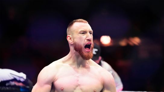 Joltin' Joe Pyfer has made it to the UFC with a combination of perseverance, dedication and bone-crushing punching power taken Las Vegas (UFC). Photo by Rich Storry/USA Today Sports